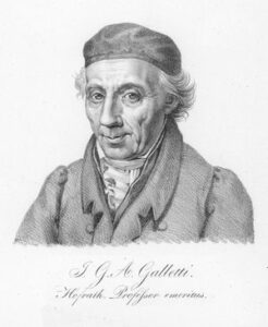 Professor Johann Georg August Galletti, Vorbild für Mister Winterbottom.